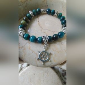 Handmade beaded charm bracelet